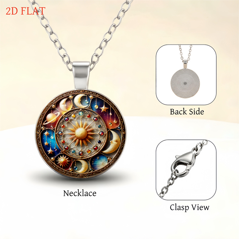5pcs Solar System & Celestial-Themed Women's Jewellery Set